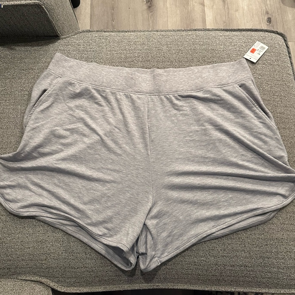 Jockey Women's Plus 3X French Terry Shorts NWT 3.5” Inseam Gray - Picture 2 of 5